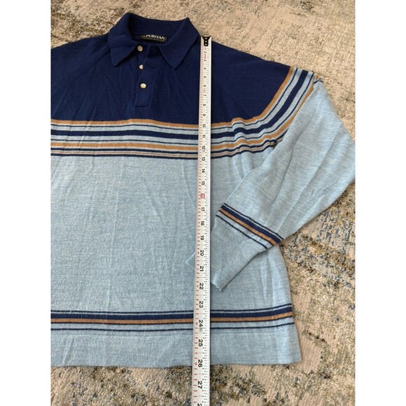 Vintage Puritan USA Polo 80s Shirt Mens XL Long Sleeve Soft Touch Blue - Picture 4 of 5